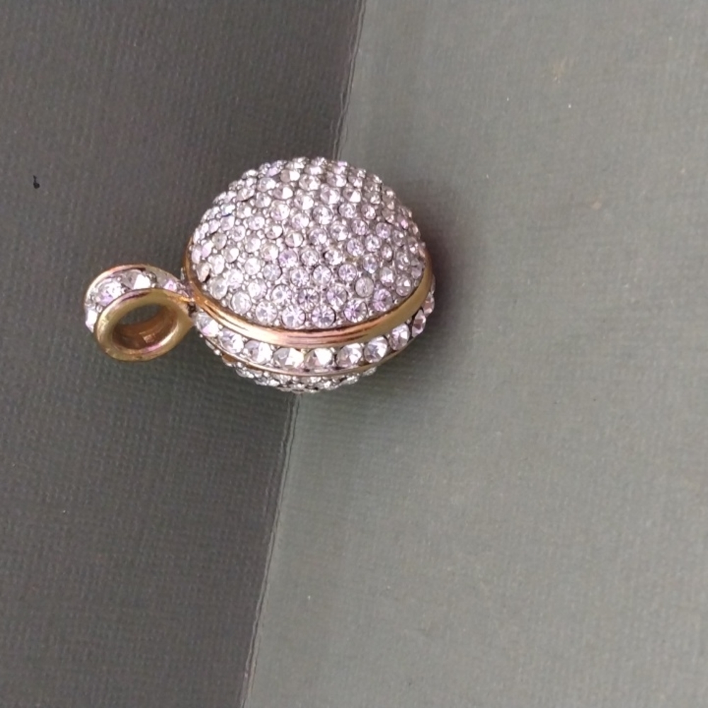 Large rhinestone ball pendant